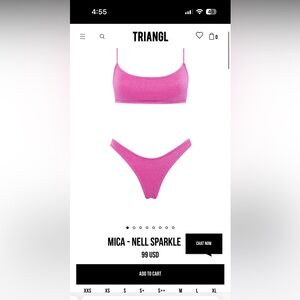 NWT Triangl brand bikini XS, normal bottom